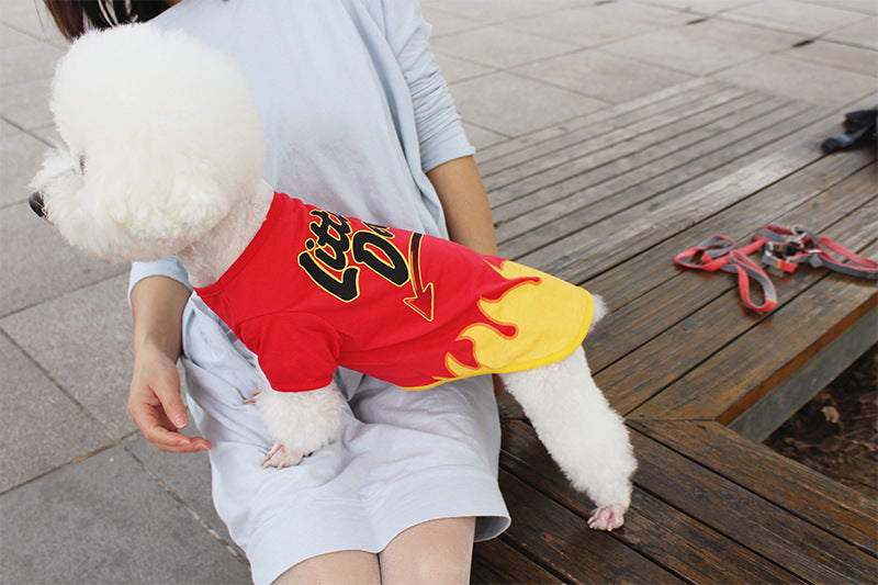 Cartoon Print Spring/Summer Dog T-Shirt – Teddy/Bichon Pet Costume