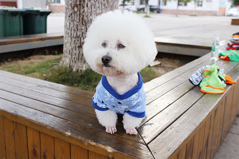 Cartoon Print Spring/Summer Dog T-Shirt – Teddy/Bichon Pet Costume