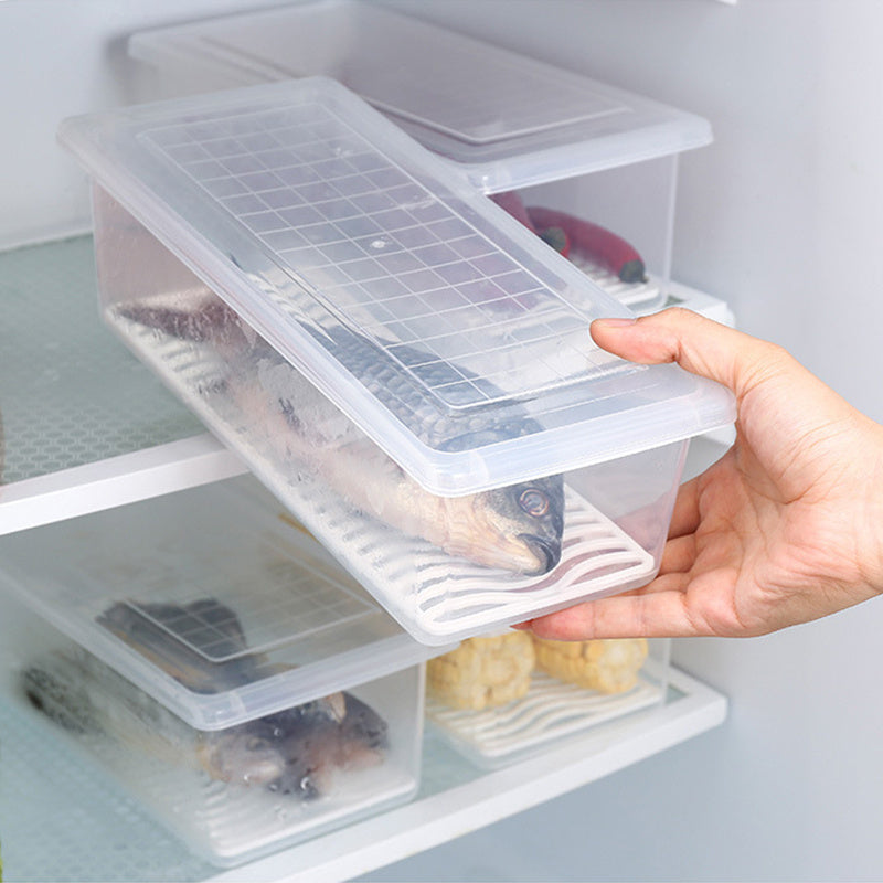 Fresh-Keeping Boxed Fish And Fresh Fruits And Vegetables With Lid