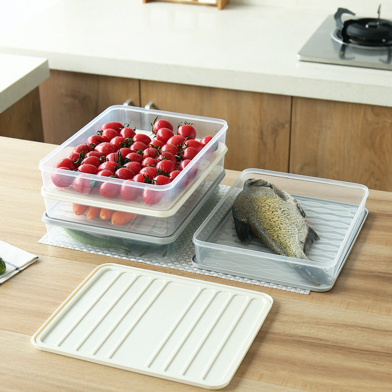 Fresh-Keeping Boxed Fish And Fresh Fruits And Vegetables With Lid