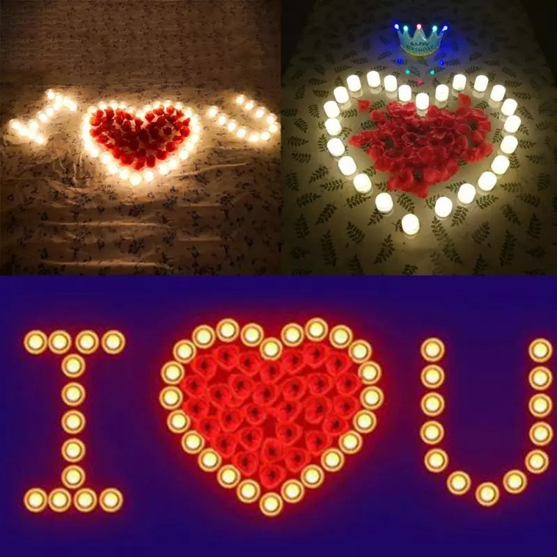 Flameless LED Tea Light Candles Battery Operated Flickering Night Lamp Party Decor