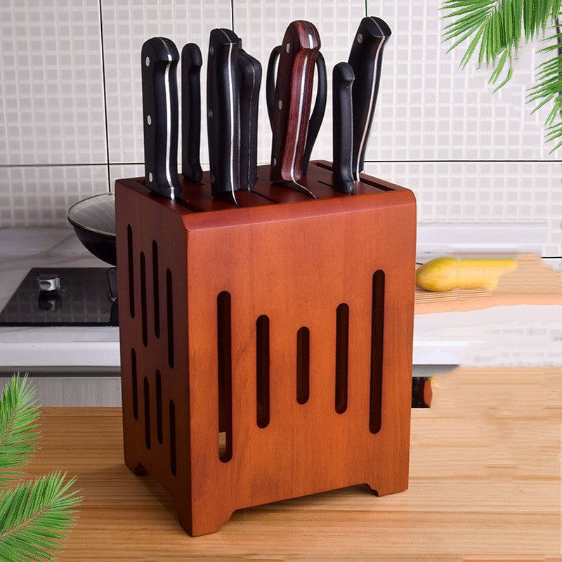 Wall-Mounted Ventilated Kitchen Knife Holder – Space-Saving & Hygienic Storage Solution