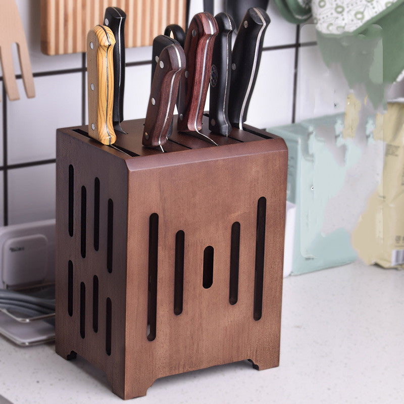 Wall-Mounted Ventilated Kitchen Knife Holder – Space-Saving & Hygienic Storage Solution