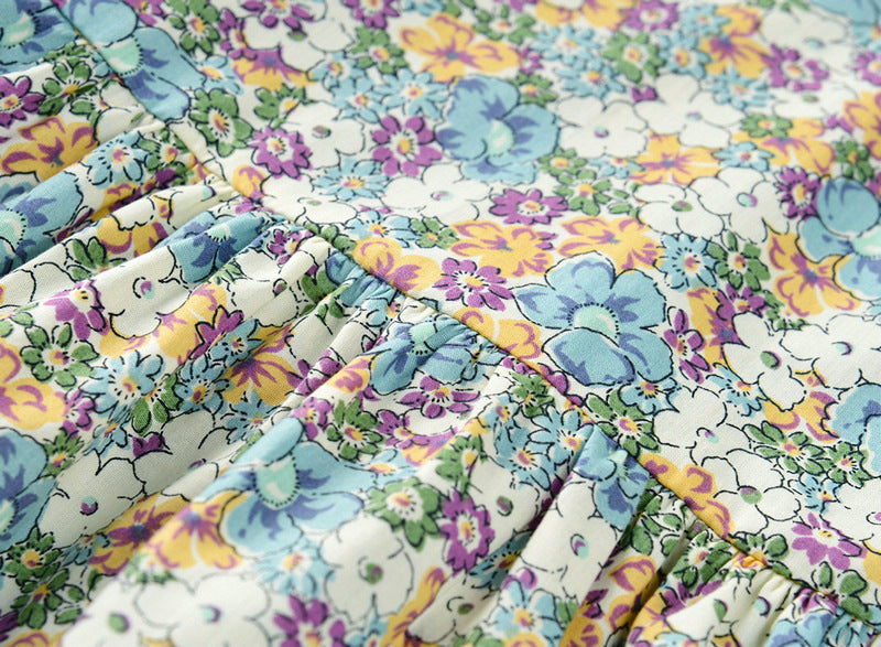 Girls Cotton Princess Dress Summer Floral Fit Regular