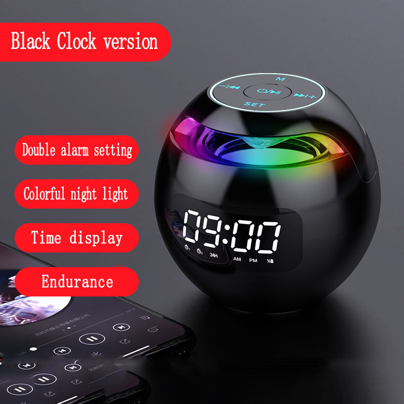 Clock Colorful Bluetooth Speaker Mini Portable
