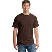 Round Neck Men's Relaxed Fit Cotton T Shirt Solid Color