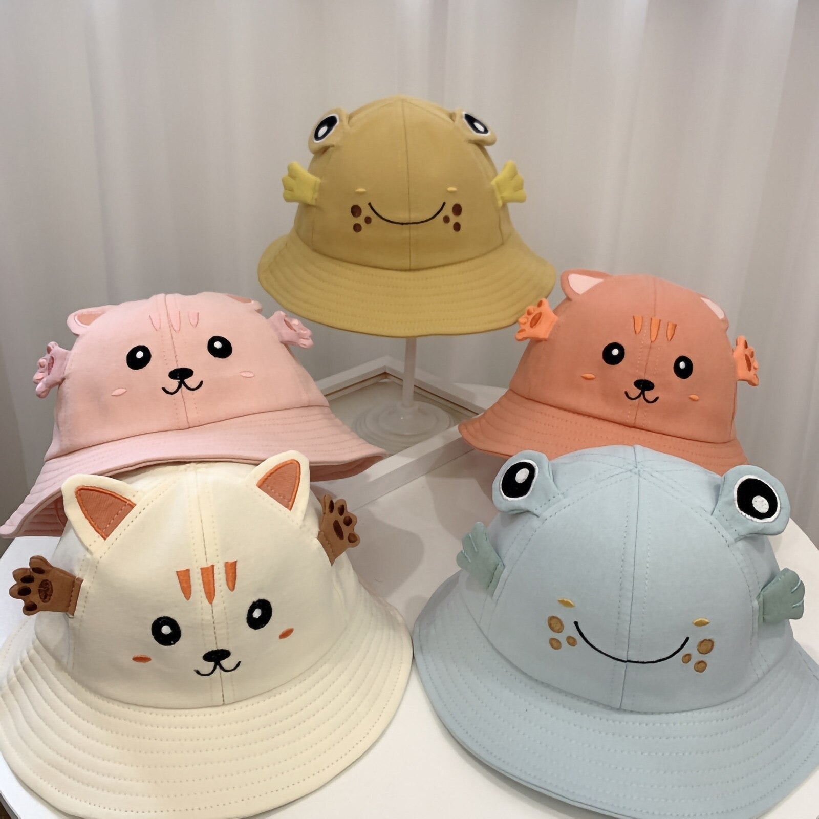 KiddyCap Kitten & Frog Baby Sun Hat – Cute & Protective Summer Hat