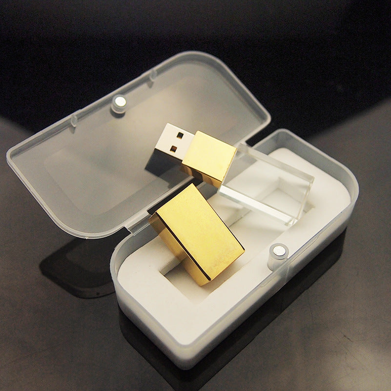 Crystal Transparent Glass USB Flash Drive – Personalized Creative Storage
