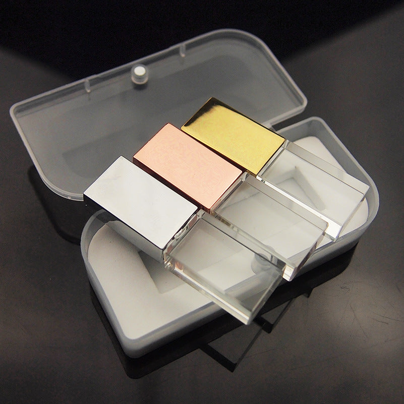 Crystal Transparent Glass USB Flash Drive – Personalized Creative Storage