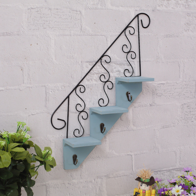 Nordic Wooden Storage Rack Wall-Mounted Flowerpot Storage Rack Storage Box Key Chain Towel Home Decoration Rack