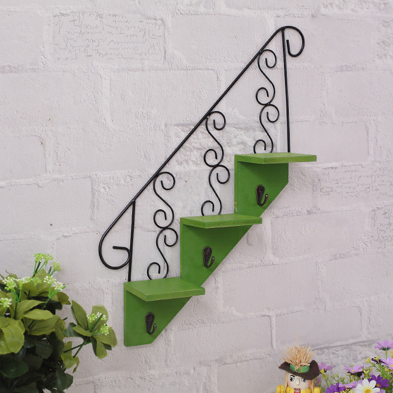 Nordic Wooden Storage Rack Wall-Mounted Flowerpot Storage Rack Storage Box Key Chain Towel Home Decoration Rack