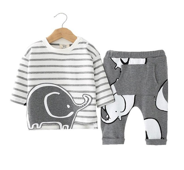 Baby Boy Cartoon Bodysuit – Casual Infant Set