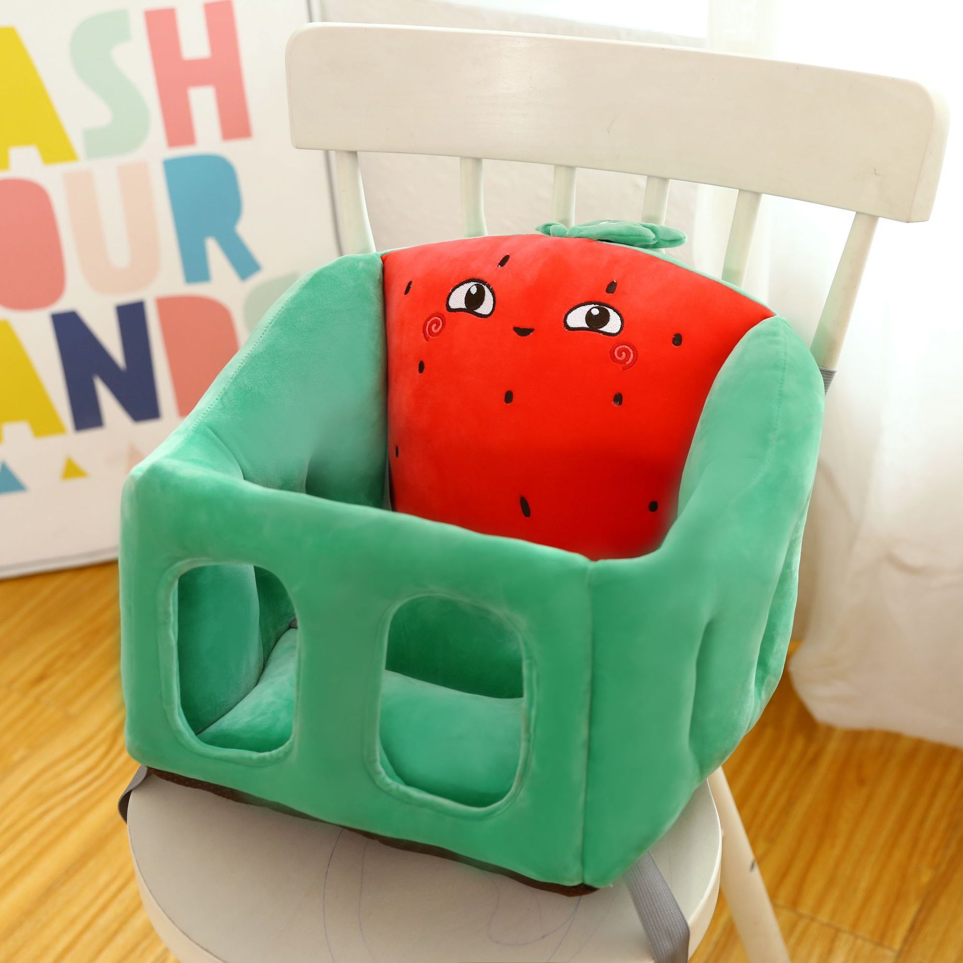 Unisex Kids Cartoon Portable Baby Dining Chair PP Cotton