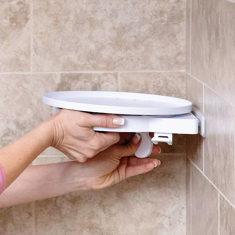 360-Degree Rotating Storage Rack – Nail-Free Kitchen and Bathroom Organizer