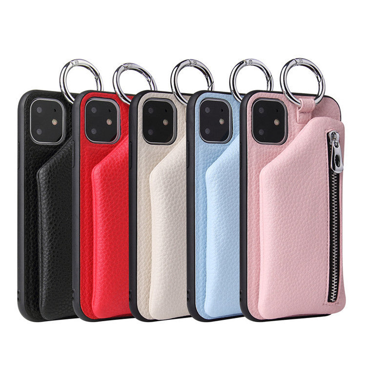 PU Leather Crossbody Wallet Phone Case with Strap Cord and Coin Purse