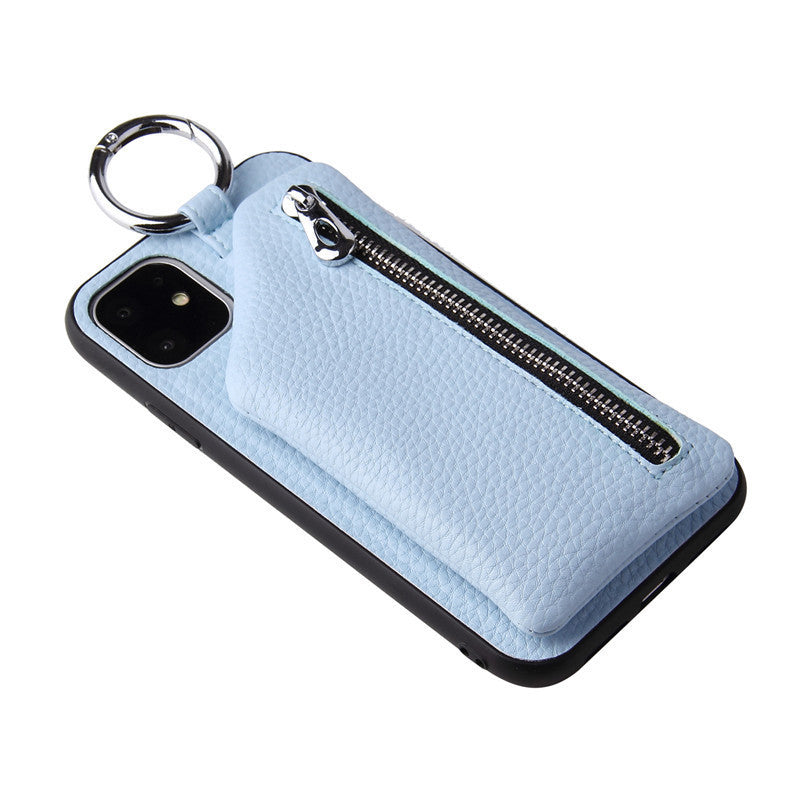 PU Leather Crossbody Wallet Phone Case with Strap Cord and Coin Purse
