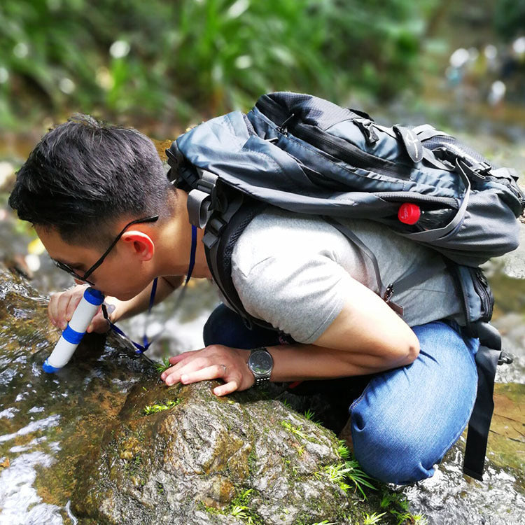 Ultrafiltration Portable Water Purification Straw – Outdoor Pressurized Filter with Replaceable Membrane for Camping & Survival