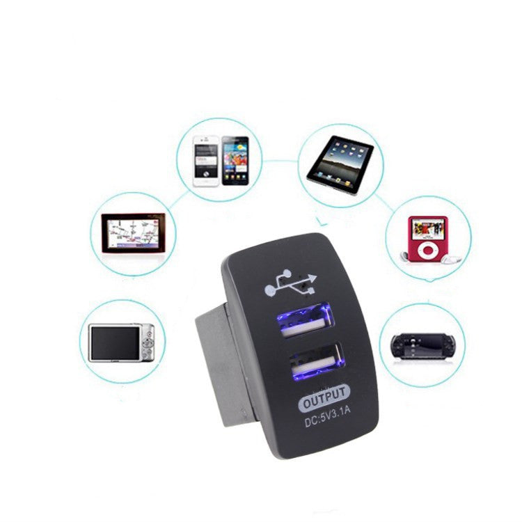 3.1A USB Car Charger – Universal Dual-Port Fast Charger for Cars & Motorcycles