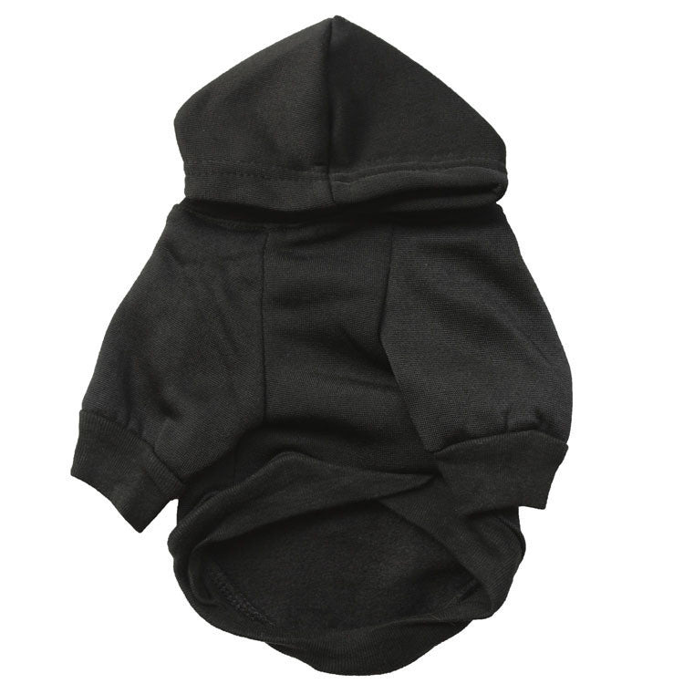 Pet Clothes Dog Costume Halloween Fleece Black Skull Pet Hooded T-shirt