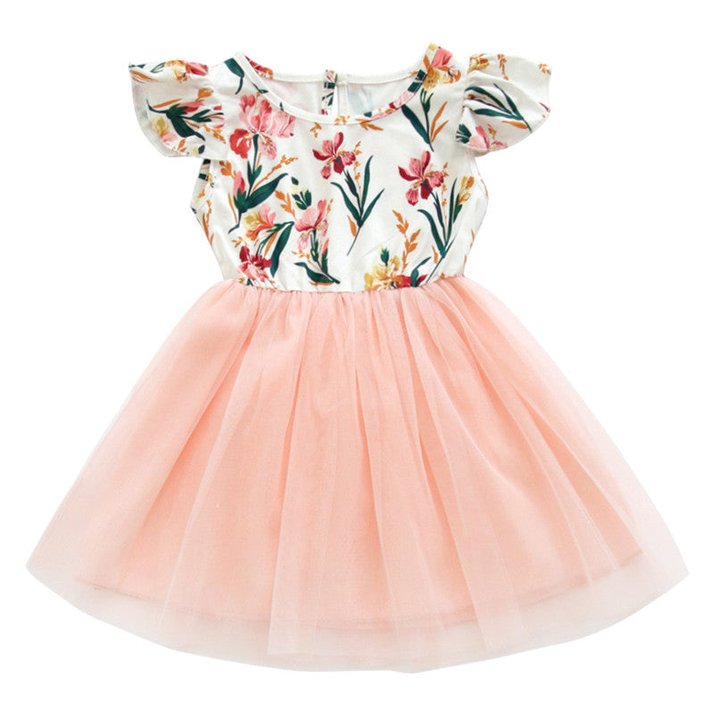 European and American Style Girl Flower Princess Dress