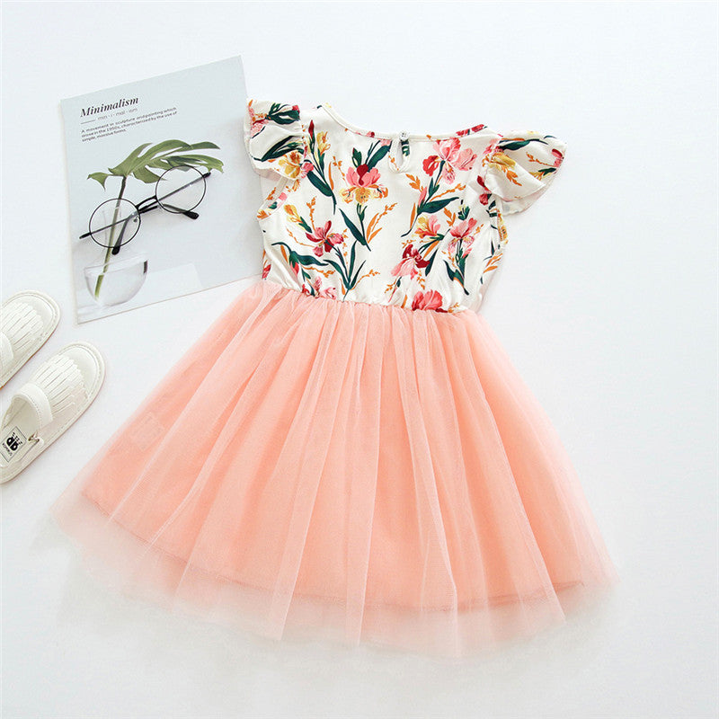 European and American Style Girl Flower Princess Dress