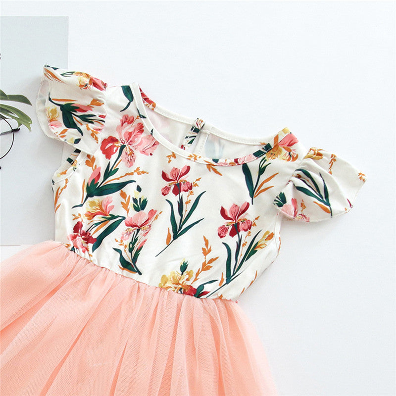 European and American Style Girl Flower Princess Dress