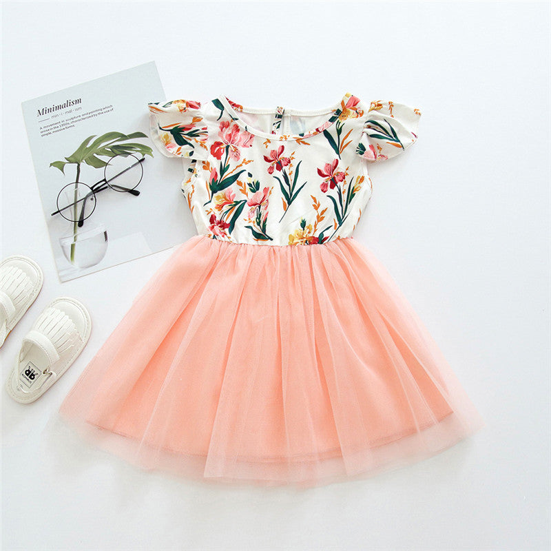 European and American Style Girl Flower Princess Dress