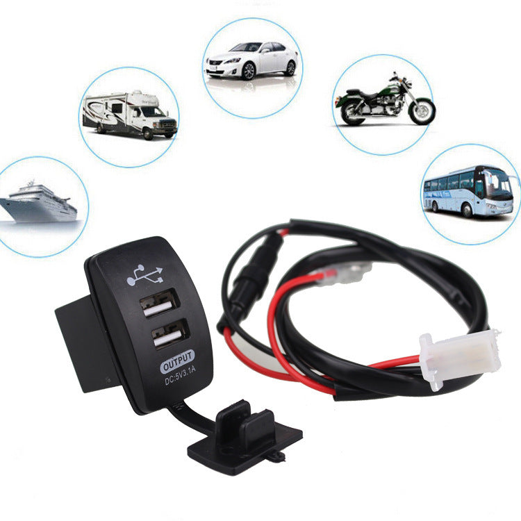 3.1A USB Car Charger – Universal Dual-Port Fast Charger for Cars & Motorcycles
