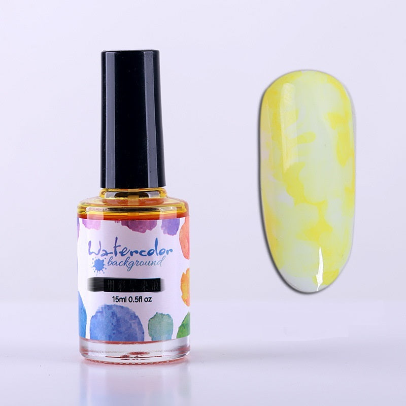 Nail Polish Glue Ink Smoke Color Sands Blooming Liquid Bubble Marble Gradient Nail Art