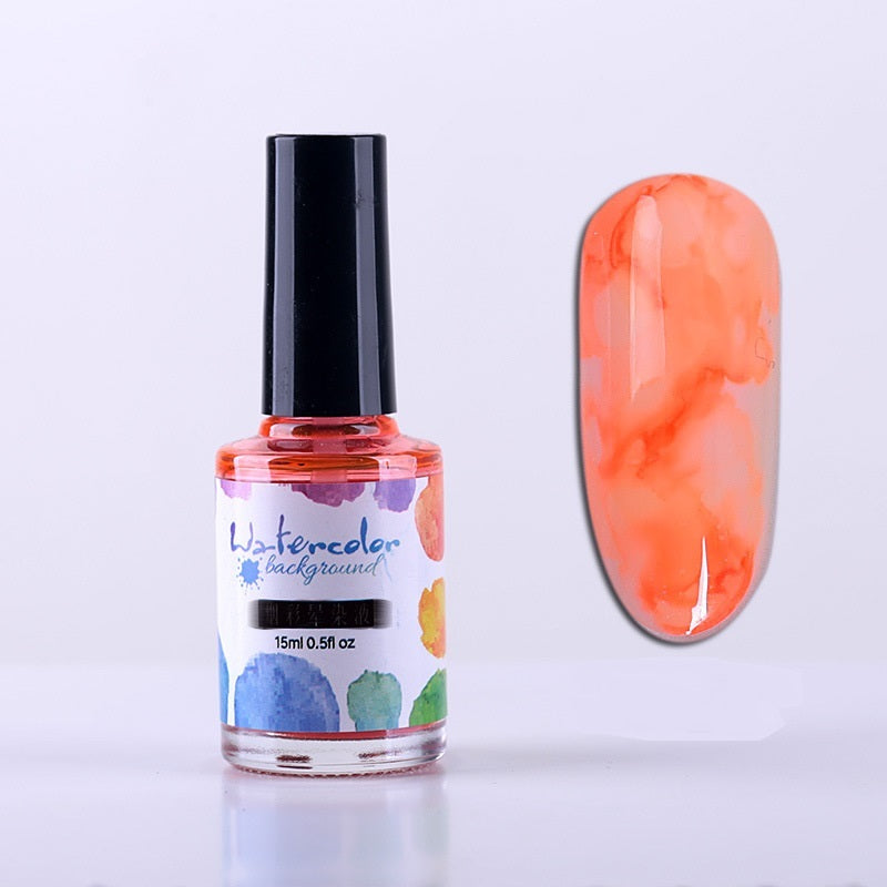 Nail Polish Glue Ink Smoke Color Sands Blooming Liquid Bubble Marble Gradient Nail Art