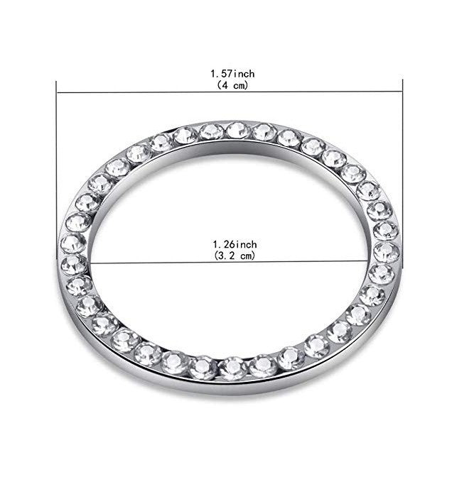 Car Interior Decoration Stickers Car Ignition Start Decoration Ring Diamond