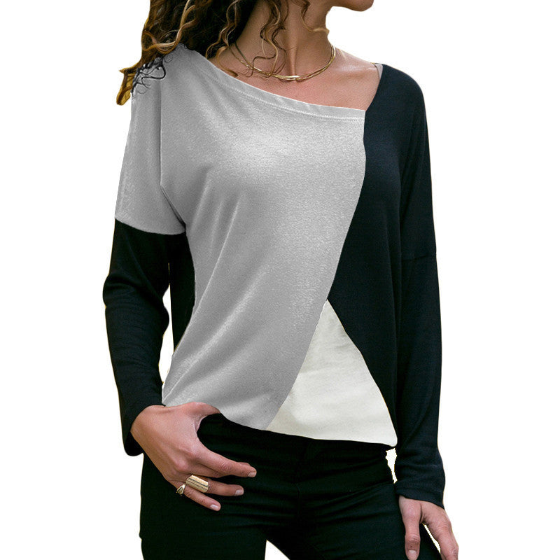 Womens Autumn Casual Long Sleeve Polyester T Shirt Regular