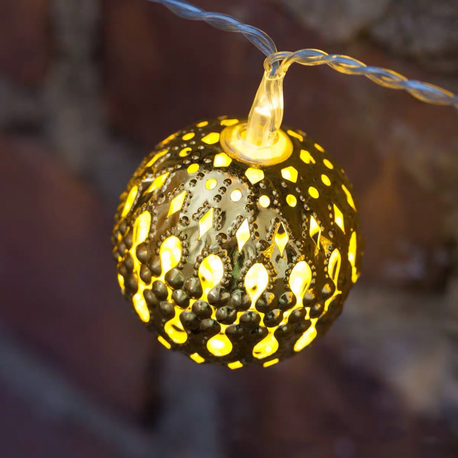 LED Hollow Moroccan Ball Decorative Light String