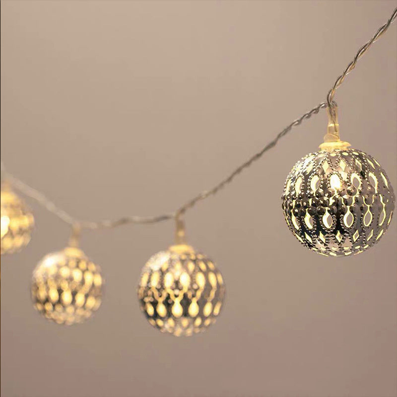 LED Hollow Moroccan Ball Decorative Light String