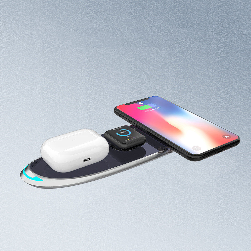 Three-In-One Wireless Charger Is Suitable For Mobile Phone Watch Bluetooth