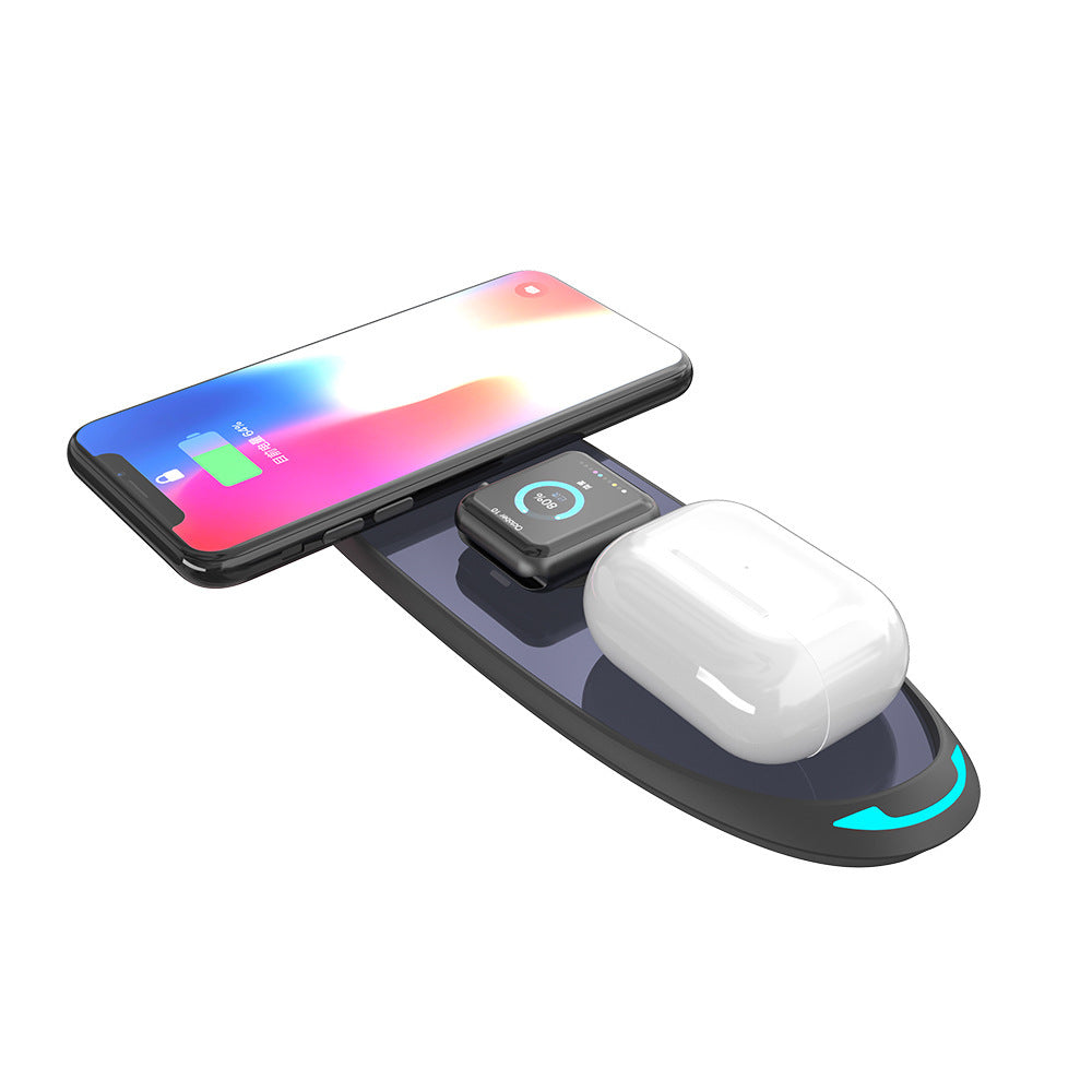 Three-In-One Wireless Charger Is Suitable For Mobile Phone Watch Bluetooth