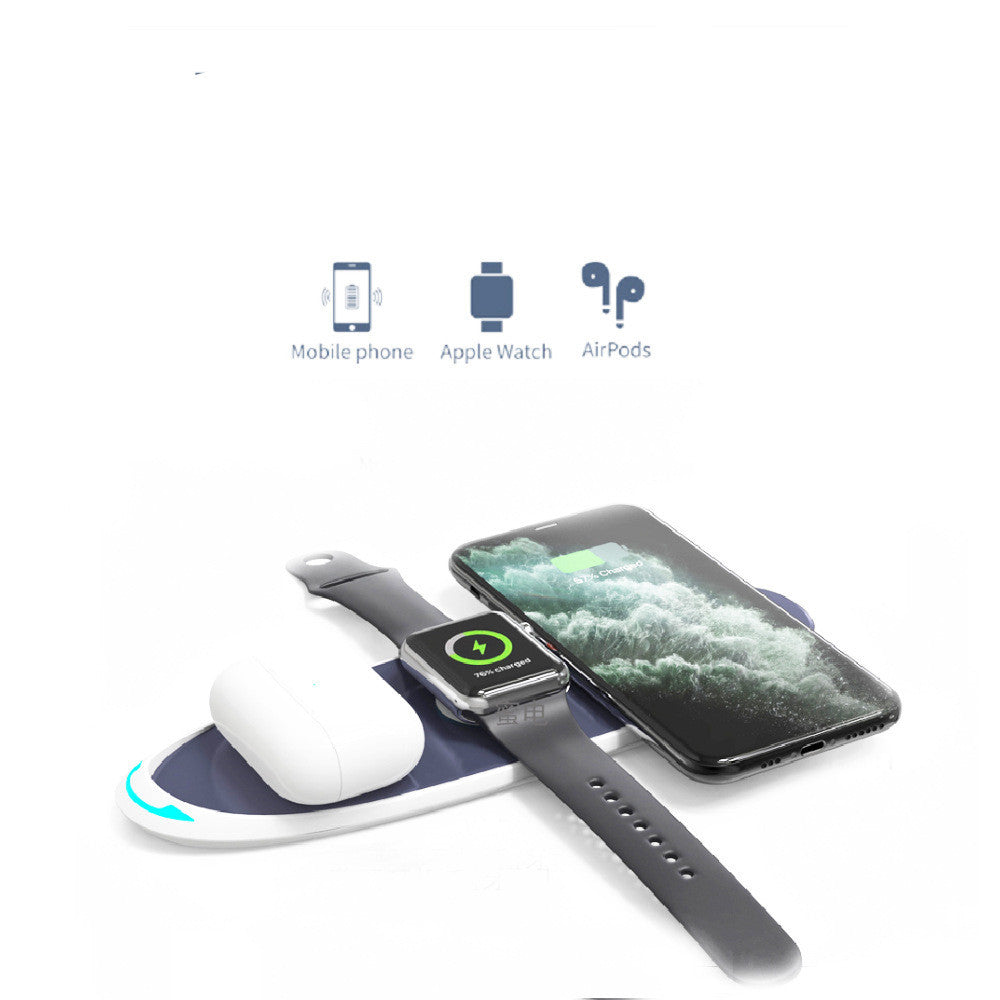 Three-In-One Wireless Charger Is Suitable For Mobile Phone Watch Bluetooth