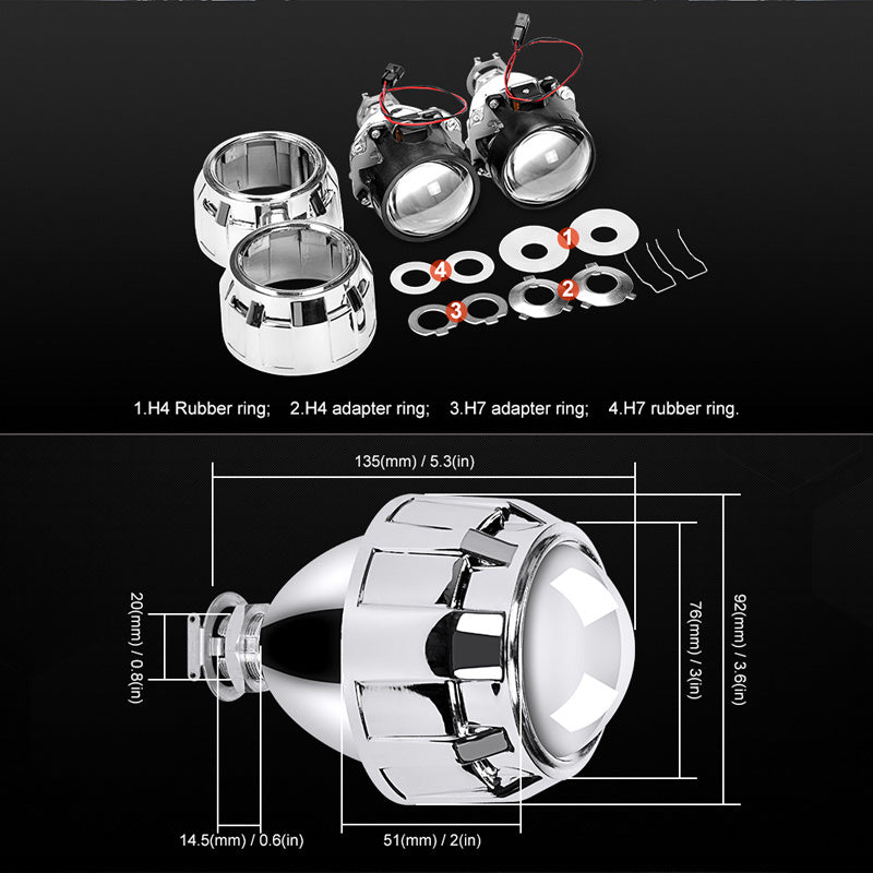 HID Bifocal Lens, Automobile And Motorcycle General Headlight Lens