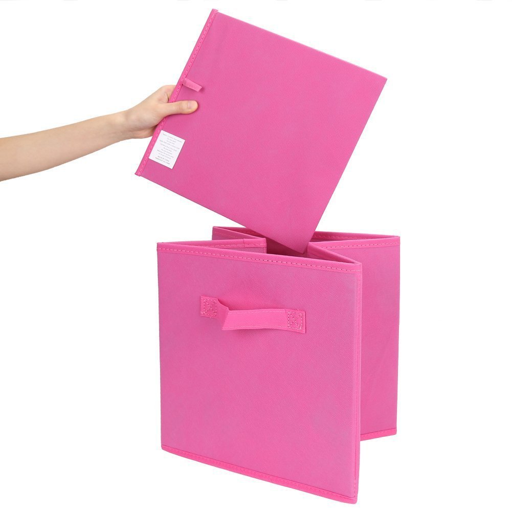 Solid Color Lid Storage Box Wardrobe Storage Box Fabric Toy Storage Box Drawer Box Sundries Basket 27 27 28