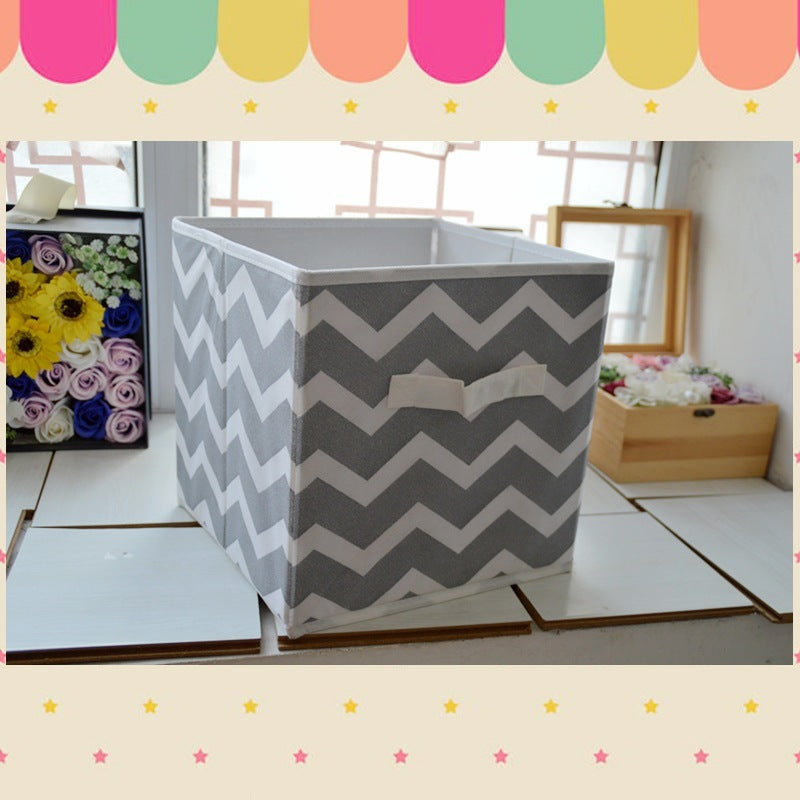 Solid Color Lid Storage Box Wardrobe Storage Box Fabric Toy Storage Box Drawer Box Sundries Basket 27 27 28