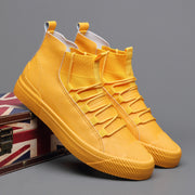 High-top Korean Elastic Band Casual Youth Men's Shoes