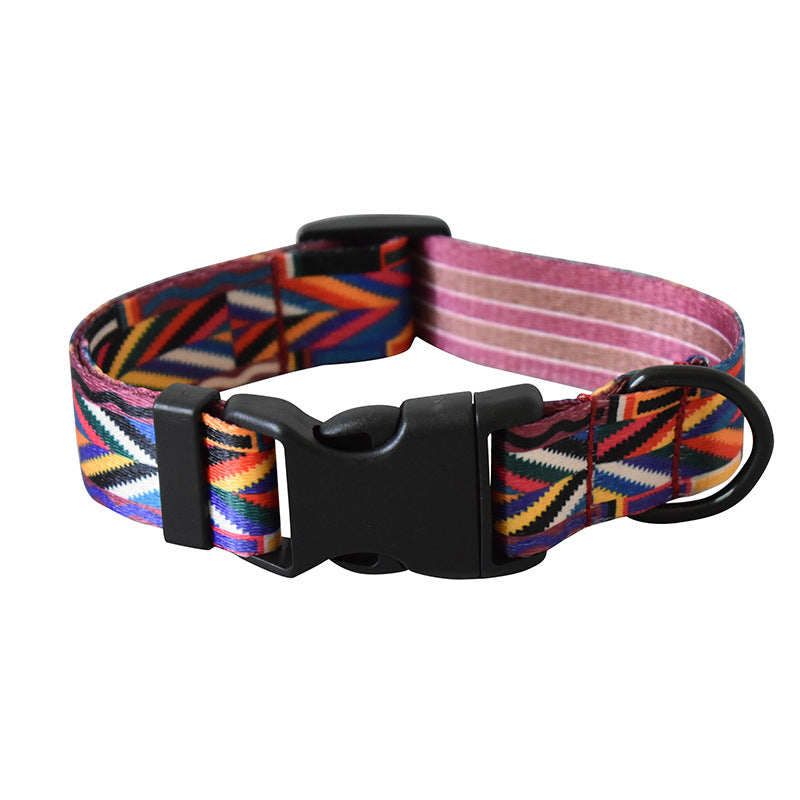 Ethnic Style Pet Supplies Printed Dog Collar