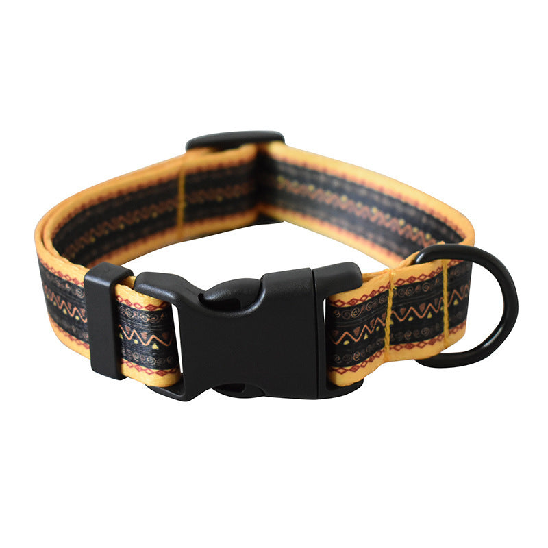 Ethnic Style Pet Supplies Printed Dog Collar