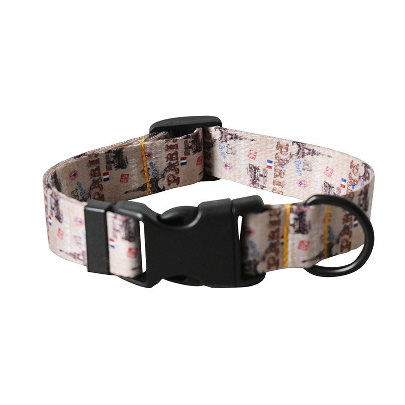 Ethnic Style Pet Supplies Printed Dog Collar