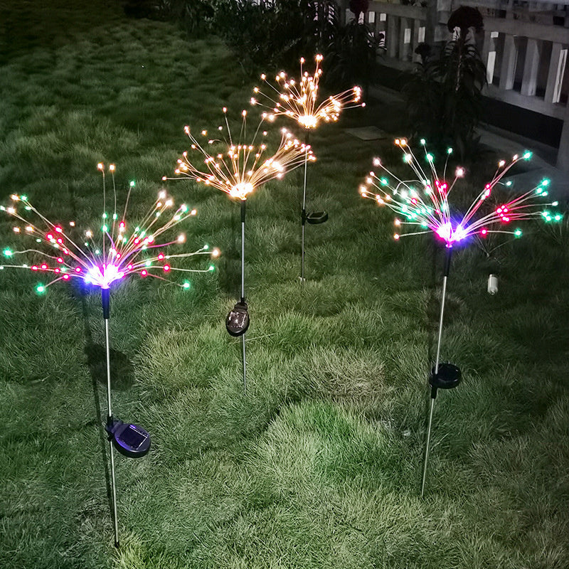 Solar Firework Lights Ground Inserted LED Starry Sky Christmas Lawn Decoration