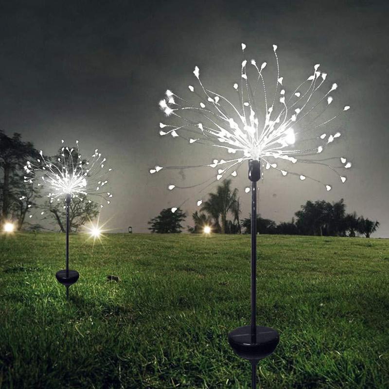 Solar Firework Lights Ground Inserted LED Starry Sky Christmas Lawn Decoration