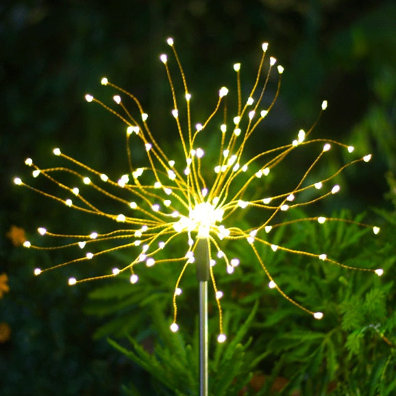 Solar Firework Lights Ground Inserted LED Starry Sky Christmas Lawn Decoration