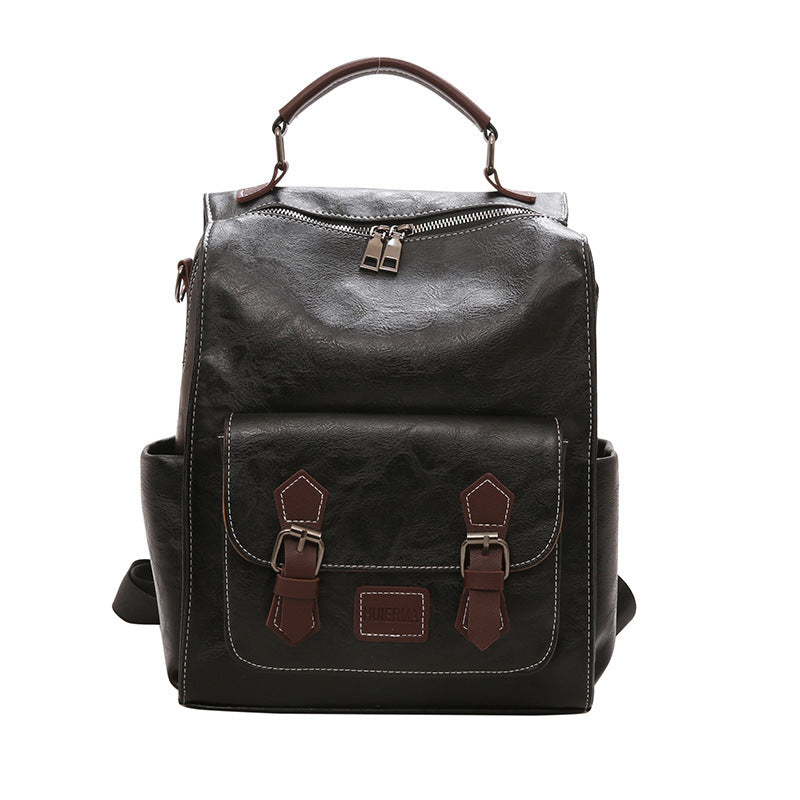 Large-capacity College Style Retro Backpack Women