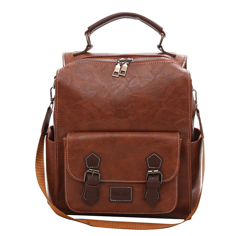 Large-capacity College Style Retro Backpack Women