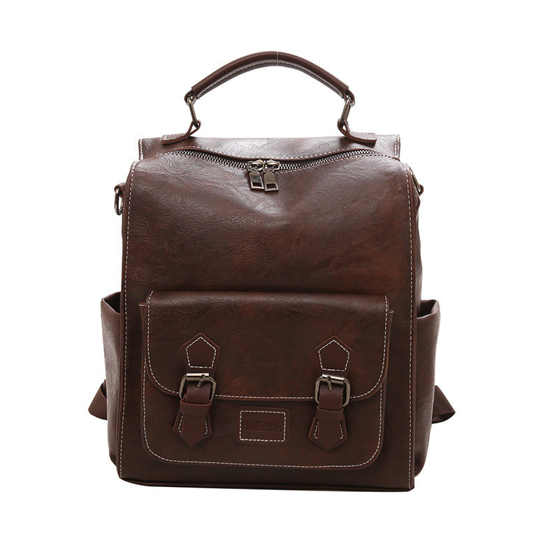 Large-capacity College Style Retro Backpack Women